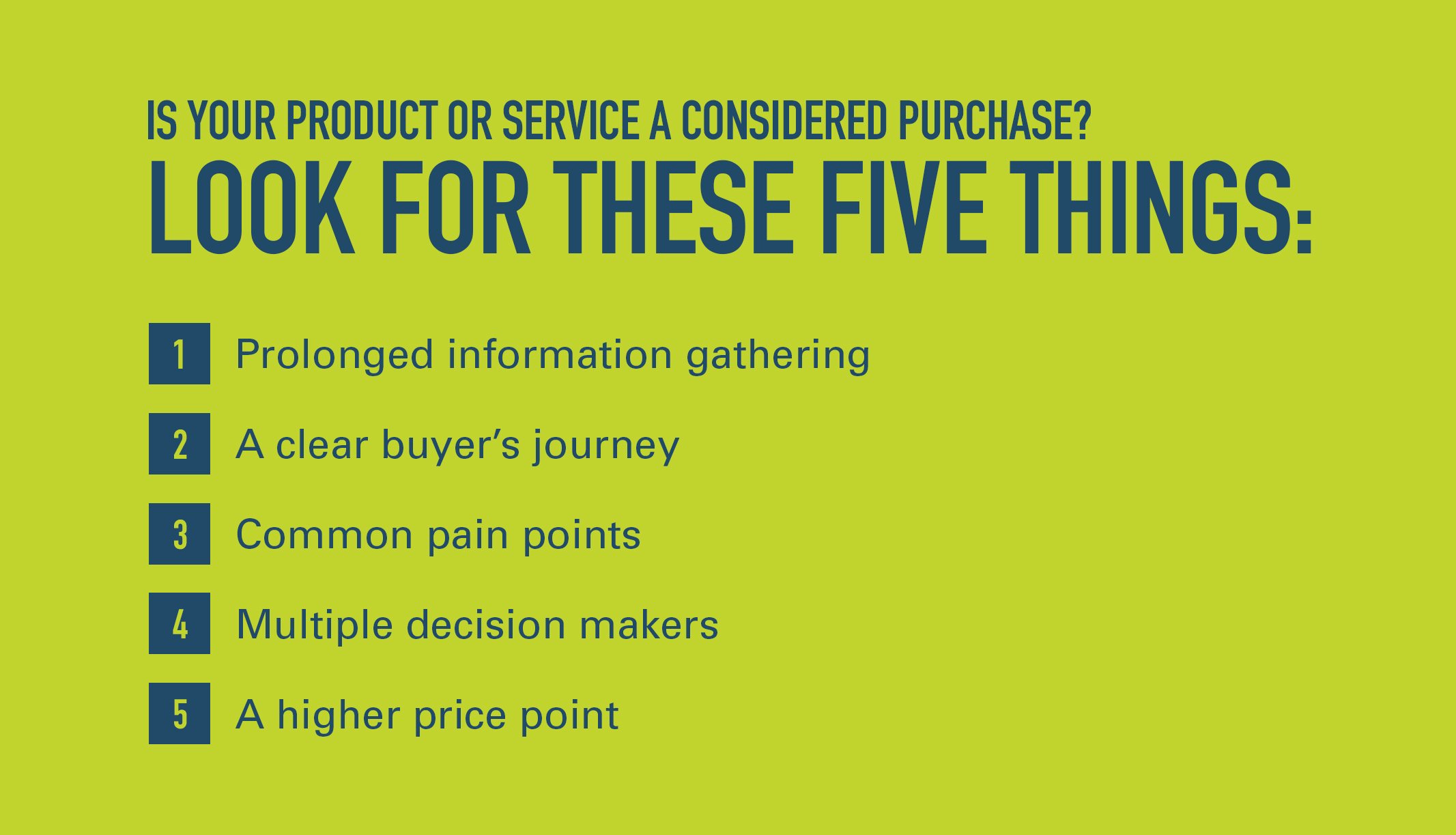 How Do You Know If Your Product Or Service Is A Considered Purchase 